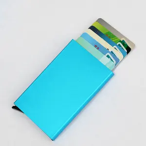 Fashion Pop Up Rfid Blocking Slim Card Holders Custom Gift Credit Aluminium Rfid Men's Wallet Cards Holder