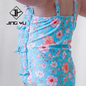 Traje de Baño de una Pieza para Niñas, Diseño Hawaiano con Volantes, Bikini Personalizado de Nailon Reciclado - Product Image 6