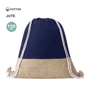 Promotional Custom Logo Eco-friendly Sustainable Classic Handmade Cotton Jute <b>Drawstring</b> <b>Backpack</b> Bag Sports Gym Fitness Use - Product Image 1