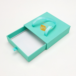Custom Supplier Sales Luxury Blue Small Jewelry Packaging Cardboard Drawer UV Advantage Foil Magnet Elegant Gift <b>Box</b> - Product Image 1