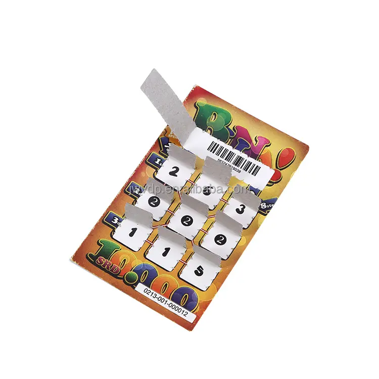 Giochi redditizia Design personalizzabile cinque finestre Pull Tab Box biglietti da gioco biglietti da Bingo