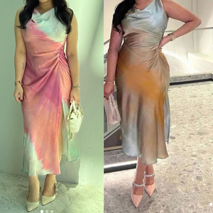 GX3031 <span class=keywords><strong>Boutique</strong></span> 2024 Abito da Festa Estivo Lungo da Donna Senza Maniche Elegante Casual Streetwear Sensuale con Stampa Tie-Dye Sfumata Unica - Product Image 1