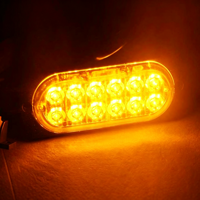 Feux de signalisation d'urgence pour camion, 12W LED, 12-24V, IP65, montage latéral, boîtier en alliage d'aluminium, 11 modes stroboscopiques, multicolores