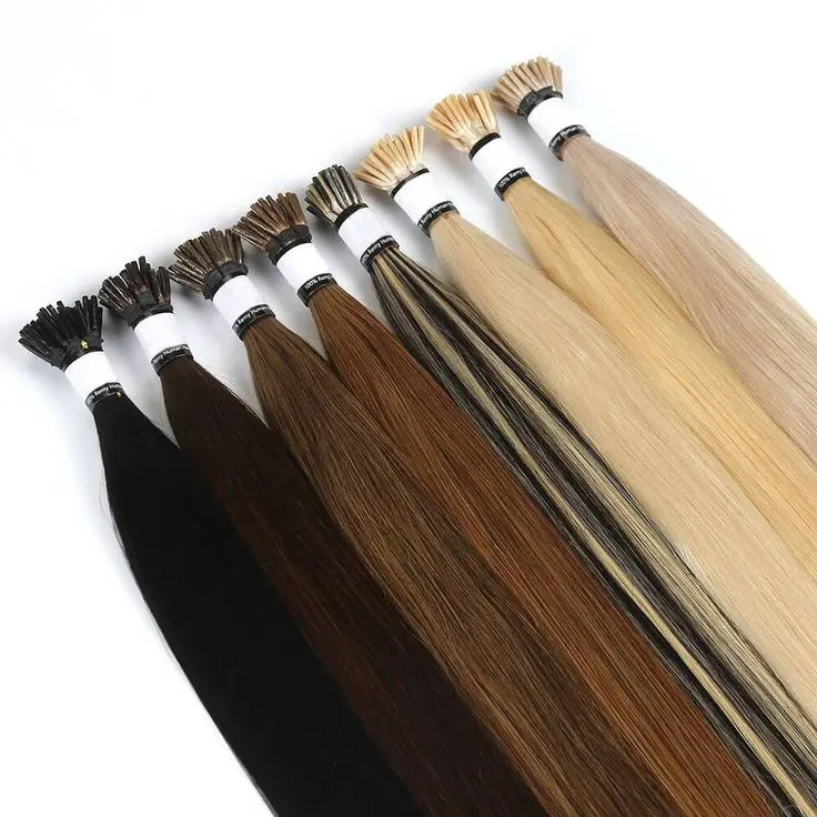 100% vergine russa Remy Full Length Human Hair Stick Tip Keratin Pre bond I U Tip Hair extension