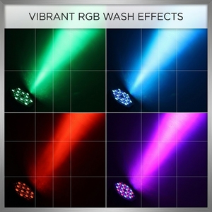 Faro LED RGB da 36W Professionale DMX512 per Illuminazione Scenica, Luce Wash a <span class=keywords><strong>7</strong></span> Canali per Matrimoni, Chiese, Concerti, Eventi e Proiezioni - Product Image 2