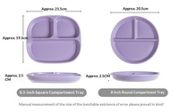 Plaque de contrôle des portions pour enfants et adultes, plat bariatrique réutilisable en céramique à 3 compartiments, passe au micro-ondes et au lave-vaisselle