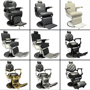 Chaise de <span class=keywords><strong>barbier</strong></span> en cuir synthétique robuste, construction en acier chromé, pompe hydraulique moderne, hôtel, salon de beauté, salon de coiffure - Product Image 6