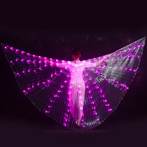 High Quality Rainbow Girls Carnival Props Adjustable Stick <b>Belly</b> <b>Dance</b> Wing Adult Stage Performance Led Wings - Product Image 6