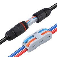 Connecteur de câble étanche IP68 2P à raccordement rapide, bornier de câblage extérieur, connecteur de jonction de câble électrique