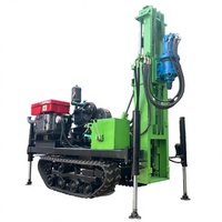 Foreuse de puits d'eau DTH montée sur remorque, machine de forage d'eau sur chenilles diesel pour l'irrigation agricole