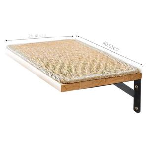 Arbre à chat mural en bois multi-niveaux avec griffoir, plateforme de saut, tapis en sisal remplaçable, gain de place pour chat d'intérieur - Product Image 5
