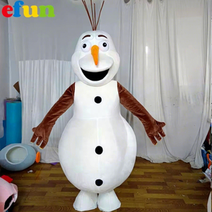 Efun quantité minimale de commande 1 PC Costume de mascotte <span class=keywords><strong>Olaf</strong></span> de dessin animé personnalisé Costume de mascotte drôle de personnage de bonhomme de neige à vendre - Product Image 1