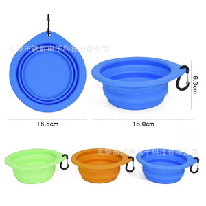 Bol pliable rond pour animaux de compagnie, fabriqué sur mesure, en silicone de qualité alimentaire, bol à eau portable pour chien, utilisation en extérieur - Product Image 3