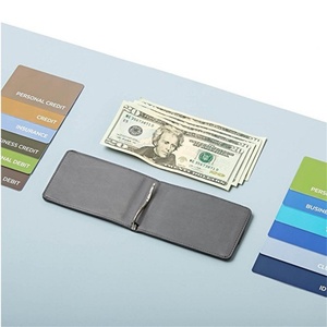 Wholesale <b>Small</b> Slim Leather Business <b>Wallet</b> with Pull Tab Money Clip and Card Holders - Product Image 5
