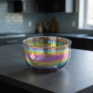 Bol chantant bohème en verre arc-en-ciel personnalisé, bol sonore, bol de guérison pour la méditation, le yoga, la décoration - Product Image 2
