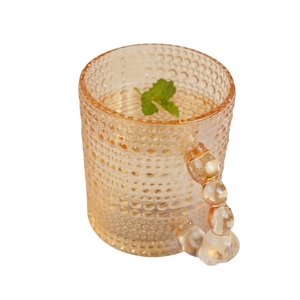 Tasses en verre ambré électrolytique de luxe avec poignée, tasses à boire fabriquées à la main pour cadeaux d'entreprise, service OEM - Product Image 2