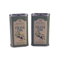 Récipient métallique en fer blanc de qualité alimentaire de 1litre pour l'emballage de sandwich à biscuits à l'huile d'olive vierge comestible