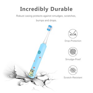 Brosse à <span class=keywords><strong>dents</strong></span> électrique pour enfants, nettoyeur sonique à 6 modes, fonctionne avec des piles AA, design étanche IPX7, rappel <span class=keywords><strong>de</strong></span> 30 secondes, kit <span class=keywords><strong>de</strong></span> 2 têtes <span class=keywords><strong>de</strong></span> brosse - Product Image 2