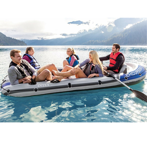B08 <span class=keywords><strong>Intex</strong></span> 68325 Ensemble de <span class=keywords><strong>bateau</strong></span> de pêche gonflable <span class=keywords><strong>Excursion</strong></span> Kayak gonflable pour <span class=keywords><strong>5</strong></span> personnes avec pagaies et pompe - Product Image 3