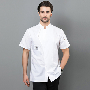 Uniformes de chef pour hommes, chemise de cuisinier, blouse, veste de travail de cuisine de restaurant, vêtements de travail de <span class=keywords><strong>boulangerie</strong></span>, uniforme respirant, veste de chef serveur - Product Image 5