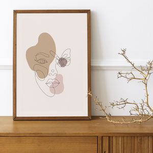 Offre Spéciale : Tableau Mural Moderne sur Toile – <span class=keywords><strong>Affiche</strong></span> Abstraite <span class=keywords><strong>Visage</strong></span> à Ligne Unique <span class=keywords><strong>Noir</strong></span> <span class=keywords><strong>et</strong></span> <span class=keywords><strong>Blanc</strong></span> pour Décoration de Bureau - Product Image 4