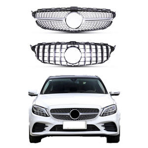 Usine en gros nouvelle classe C W205 w204 C63 C63S <span class=keywords><strong>AMG</strong></span> argent noir classe C Grill W205 <span class=keywords><strong>GTR</strong></span> <span class=keywords><strong>calandre</strong></span> avant pour Mercedes Benz - Product Image 1