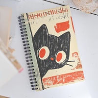 Carnet en cuir écologique en gros avec couverture en cuir PU durable et papier offset, journal en papier d'art imprimé offset