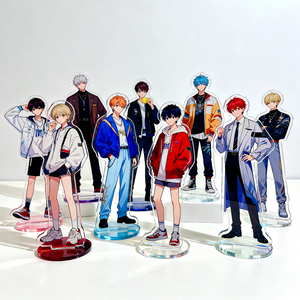 Personalizada de acrílico <span class=keywords><strong>Anime</strong></span> Boy Standees; Streetwear, bata de laboratorio, trajes casuales para la exhibición de colección y decoración de la habitación - Product Image 1