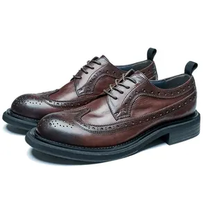 En gros hommes en cuir véritable personnalisé de haute qualité en cuir véritable chaussures habillées pour hommes chaussures habillées hommes chaussures en cuir véritable