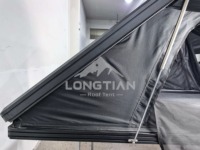 Tente de toit triangulaire en aluminium - Tente de toit rigide en aluminium pour SUV, camping, véhicule, tente montée sur véhicule, overlanding en plein air