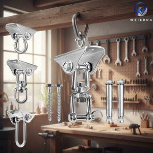 Crochets de suspension robustes en acier inoxydable à 360 degrés <span class=keywords><strong>pour</strong></span> hamac de yoga, <span class=keywords><strong>plafond</strong></span> en béton et suspension en bois - Product Image 1