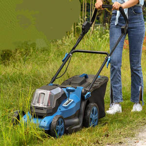 Industrial 20V*2 Cordless Lawn Mower Dual 20V Battery System 750W Dual-Blade <b>Cutting</b> 40L <b>Grass</b> Box DIY Commercial-Grade - Product Image 1