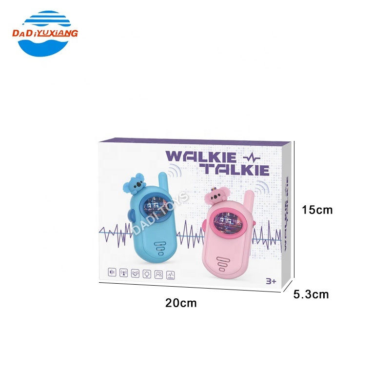 Talkie-walkie HIZQ Pour Enfants Avec Caméra Vidéo, écran LCD 2.0, Portée 3 Km, Jeu D’aventure Intérieur/extérieur – 2 Unités Rose+bleu