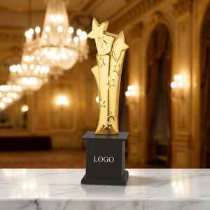 Durable Die Casting Metal Star Trophy with Laser Engraved and UV Printed Premium Decorative Details - Product Image 1