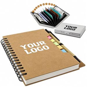 Libretas Pequeñas de Papel Kraft al por Mayor con Bolígrafo para Regalos Promocionales de Oficina, Libretas con Logotipo Personalizado y Notas Adhesivas - Product Image 1