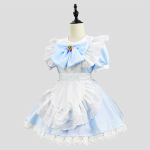 Lolitaドレス日本人かわいいロリータバニーコスプレ黒と白メイドメイド衣装ロリータドレス - Product Image 2