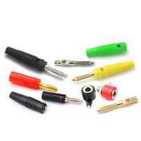 Ensemble de fiches de test Tejiate 4 mm type banane, 7 couleurs, boîtier en laiton plaqué or, contacts en alliage de cuivre pour bornes de connexion
