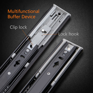 YOUDO 45mm <strong>Soft</strong> Close <strong>Drawer</strong> <strong>Slide</strong> 3-Fold Hydraulic Ball Bearing <strong>Slide</strong> Telescopic Channel <strong>Drawer</strong> Runners - Product Image 3