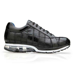 Baskets polyvalentes pour la marche quotidienne, avec empeigne en cuir gaufré, coussin d'air et lacets, chaussures décontractées - Product Image 4