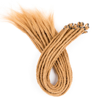 Estensioni per capelli umani Remy brasiliani Originea Honey Blonde, pre-loopate, lisce, a punta singola, larghezza 0,6 cm, colore nero intenso