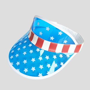 Visera con Bandera Americana de EE. UU. para Mujer y Hombre, Visera de Playa Patriótica de PVC, Protección UV, para el 4 de <span class=keywords><strong>Julio</strong></span>, Golf, Tenis, Verano - Product Image 4