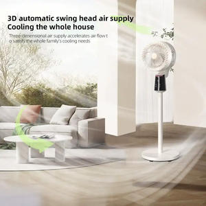 Ventilador de Piso Retráctil de 12 Velocidades con Temporizador de 12 Horas, Control Remoto por Voz, Circulación de Aire, Pantalla Táctil Eléctrica - Product Image 3