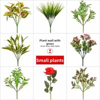 Accesorios para Paredes de Plantas Artificiales, Adornos de Pared de Hierba Estilo Persa, Estilo de Lujo Ligero, Material Plástico, Decoración Verde para Interiores