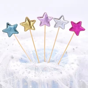 ชุดตกแต่งเค้กหนัง PU แบบขายส่ง พร้อมที่เสียบไม้จิ้มฟัน สำหรับงานปาร์ตี้ที่บ้าน อุปกรณ์ตกแต่งเค้ก อุปกรณ์ทำขนม ของตกแต่งเค้กสุขสันต์วันเกิด - Product Image 3