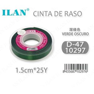 Nastro in Raso 1,5cm 25Y Verde Scuro D-47 10297 - Product Image 1
