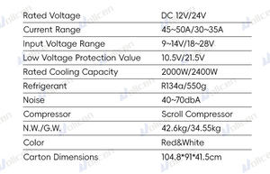 Aire Acondicionado Eléctrico de Techo de 12V 24V CC, Sistema Integrado Todo en Uno para Camiones, <span class=keywords><strong>Autocaravanas</strong></span>, Furgonetas y Caravanas - Product Image 6