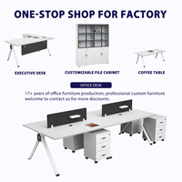 Bureau d'angle de luxe pour personnel avec tiroirs modulaires en MDF, meuble de travail moderne avec armoire mobile pour ordinateur, bureau d'étude contemporain