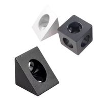 2020 réglable 2 voies Triangle connecteur en aluminium Zinc métal Angle support pour imprimante 3D Guid Rails profilés d'extrusion d'aluminium