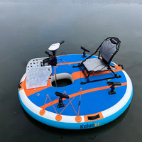 Bateau flottant circulaire électrique rond gonflable à siège unique pour la pêche