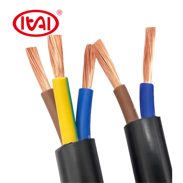 Factory Direct Supply 3 Core 1mm2 Flexible Copper PVC Insulated Flame Retardant 500V Huatai Brand RVV Model Electricity Wire for